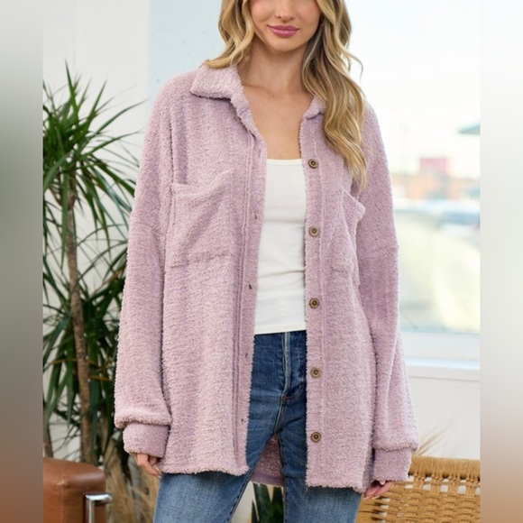 Lovely Melody Poodle Shacket Lilac New NWT SMLXL - Picture 2 of 3